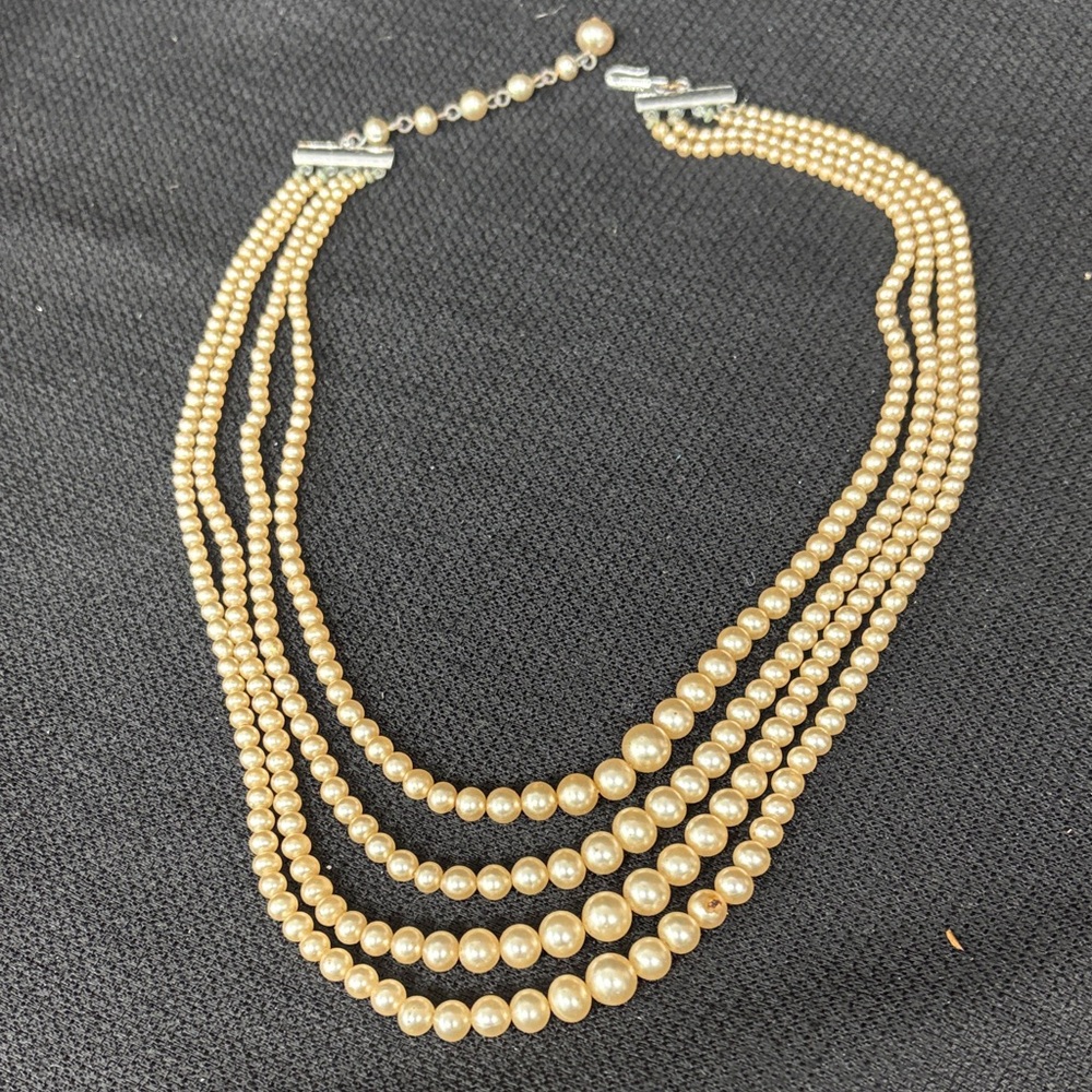 Vintage Multi-Strand Pearl Necklace